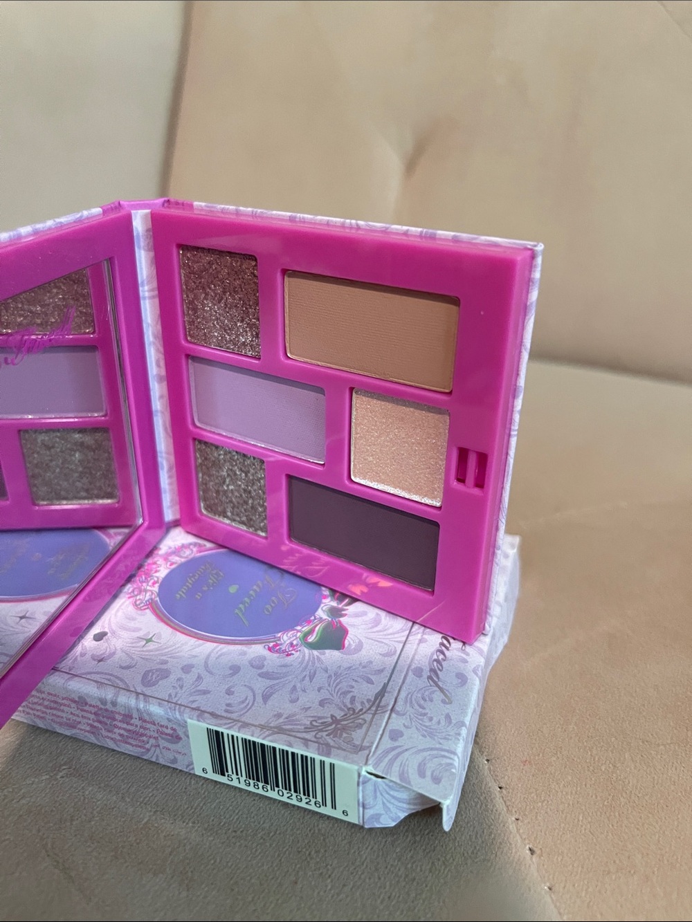 Too Faced Decorative Compact in Pink and Purple with Holographic Bow